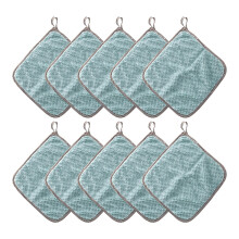 Conjunto de 10 panos de limpeza de cozinha em veludo coral, que podem ser pendurados. Panos de limpeza absorventes e espessos, ideais para esfregar