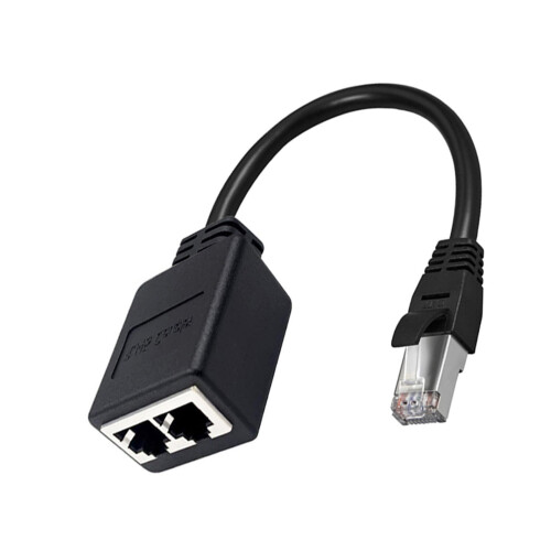 RJ45 1 αρσενικό σε 2 θηλυκά υποδοχή καλωδίου δικτύου υψηλής ταχύτητας διαχωριστή 1