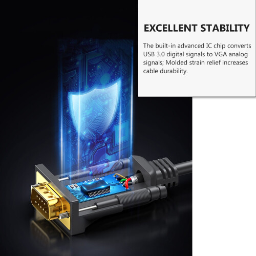 Mizh1Pc Cabo Adaptador VGA Prático e Útil para Casa 1