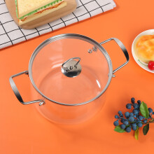 Wekvgz 2,5L/3,5L Glaskochtopf, geeignet für Herd, Gas, Mikrowelle - Borosilikat-Schmortopf mit Deckel und Griffen
