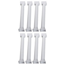 8 stk. dessertdisplaystativ romersk søyle kakedisplaystativ base ørkenbord vintage hvit plast