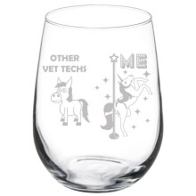 Ποτήρι Κρασιού Vet Tech Superstar Unicorn Funny (17oz χωρίς κοτσάνι)