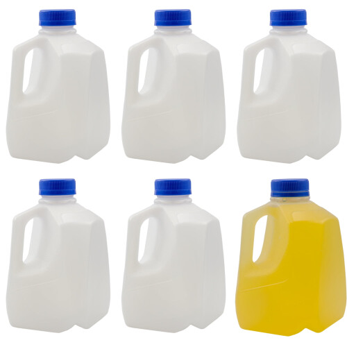 Cornucopia Brands Πλαστικές κανάτες 32oz (συσκευασία των 6). Μπουκάλια 1 λίτρου / 32 ουγγιών με