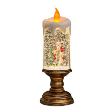 Vela LED sem chama, com efeito de cintilação, funciona a bateria, simula neve artificial, 200ml, projetor de estrelas, ideal para Natal, Dia dos