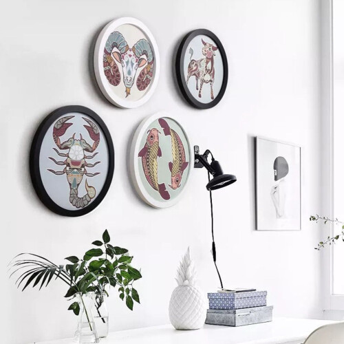 Στρογγυλή κορνίζα τοίχου Cutainsforbedroom για κρεμαστή φωτογραφία Διακοσμητικό πάνελ 1