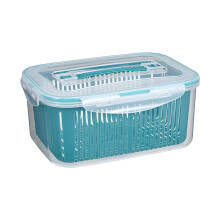 AIEOTT Home Clearance 1 stuk fruit- en groentebewaarcontainers voor in de koelkast, geschikt voor het wassen en drogen van bessen en groenten, met