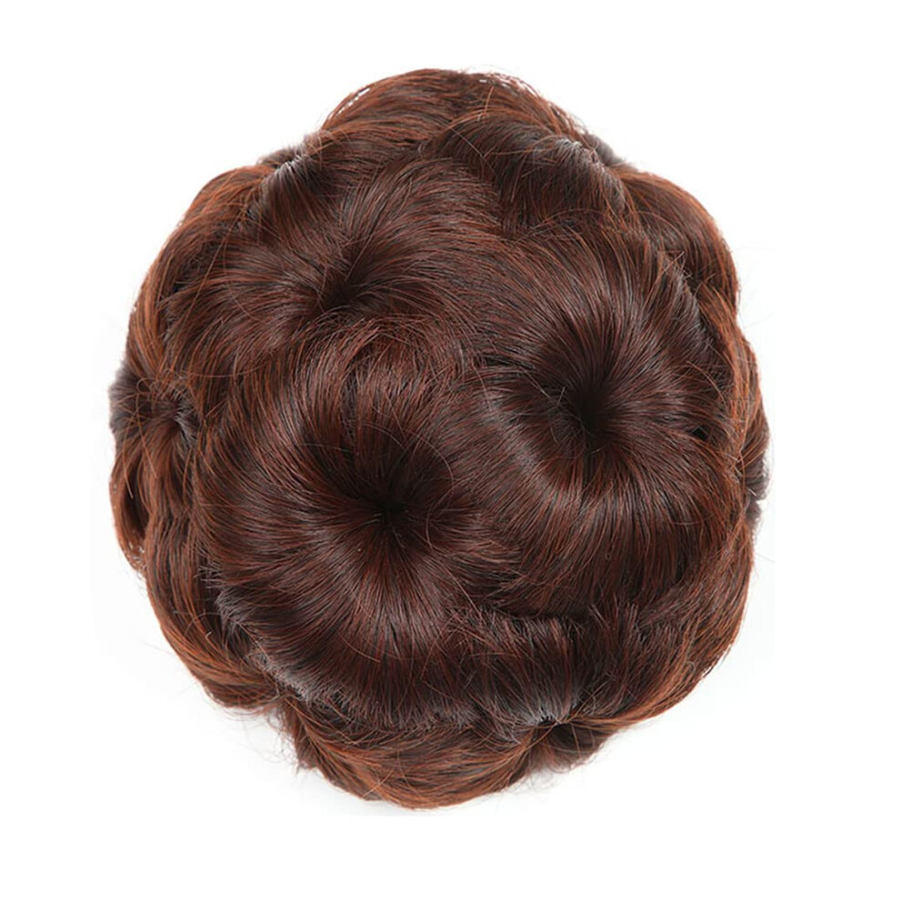 Curly Synthetic Hair Bun Extension with Instant Volume Boost and Natural Blending for Updo