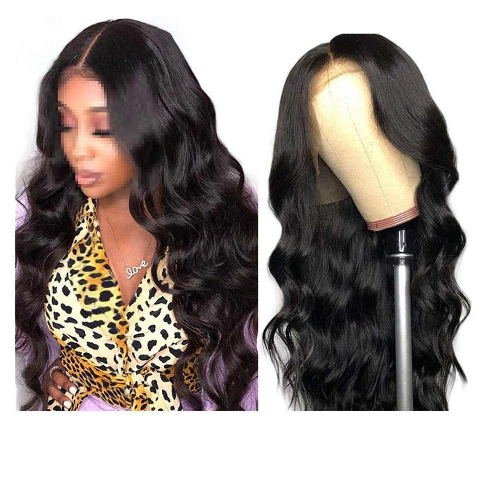 13x4 Body Wave Human Hair Lace Front Wig Brazilian 150% Density Natural Hairline