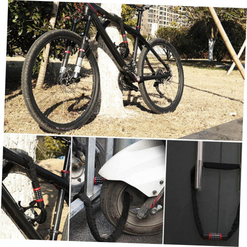 Heavy Duty Bike Chain Lock with Combination Code, RustResistant Alloy AntiTheft Security, Random Color 2