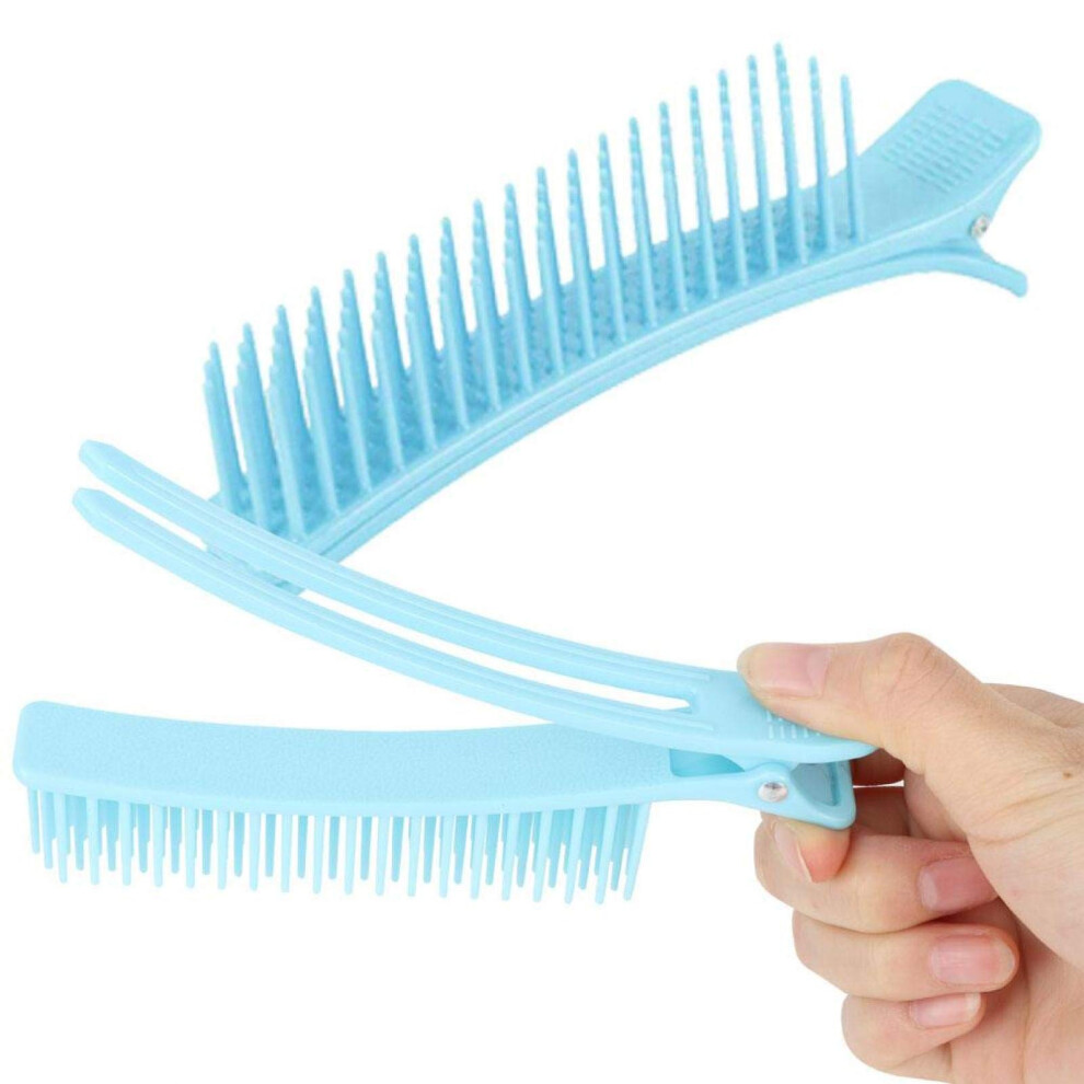 Hair Sectioning Clips with Secure Jaw Grip for Salon Styling and Cutting, Durable Blue