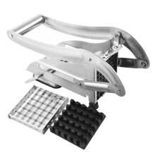 French Fry Cutter and Vegetable Slicer with Dual Blades, Stainless Steel, Easy to Clean
