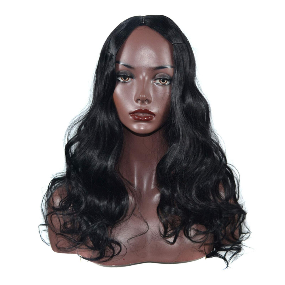 Unisex Brown 60Cm Wavy Synthetic Wig Heat Resistant Long Curly Full Volume Cosplay Hairstyle