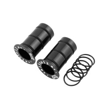 2 Pack Aluminum Alloy Road Bike Fork Axle Adapter 15mm to 12mm Thru Hub Converter Black