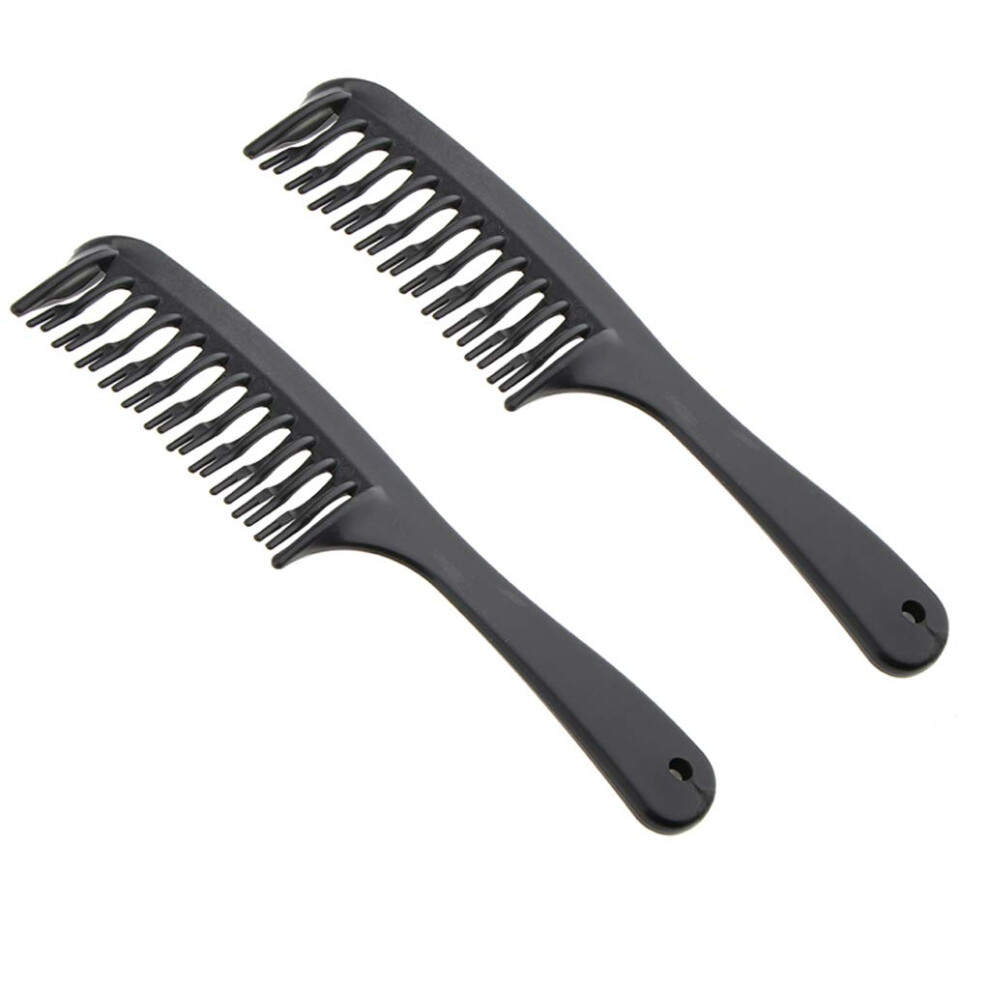 Wide Tooth Comb Set for Curly and Thick Hair, Anti Static Detangling Comb, Gentle Knot Removal