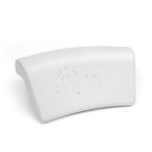 Bath Tub Pillow Neck Support with Suction Cups PU Waterproof Easy Clean for Home Hotel Spa Use White