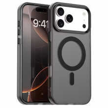 Compatible with iPhone 17 Pro Max Matte Black Magsafe Cover