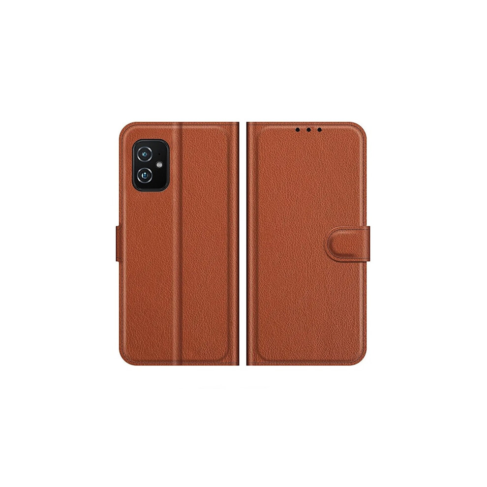Compatible With Asus Zenfone 8 5G Wallet Case With Stand - Brown 9175034006517