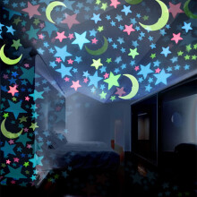 YiFudd 100PC Kids Bedroom Fluorescent In The Dark Wall Stickers