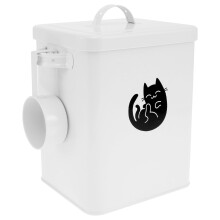 Lzvxtym Cat Food Storage Container,Cat Food Container with Lids and Food Scoop,Metal Pet Food Container for Cat Indoor