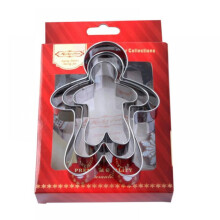 Gingerbread Man Cookie Cutter Set - 3 Piece - Stainless Steel
