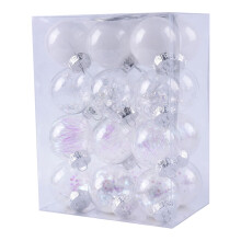 Dgankt Black Christmas 24PCS Christmas Tree Ornament Pendant Party Supplies Tree Hanging Plastic Ball