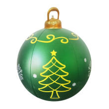 Fridja 23,6" aufblasbarer Weihnachtsball, große PVC-Außendekoration für Garten, Baum, Rasen, Pool - Festliche Dekoration