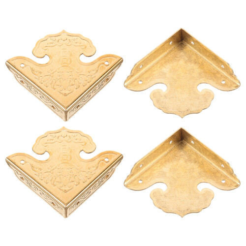 Προστατευτικά Γωνιών Gongc Antique Brass για Έπιπλα και Κουτιά (4 τεμάχια) 2