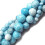 Χάντρες Larimar Quartz Λείες Στρογγυλές 6/8/10/12mm 15.5" Κλωστή - Λευκή, Ανοιχτό Μπλε 2