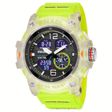 Orologio sportivo da uomo con cronometro a LED, doppio display, impermeabile, cinturino da polso in stile militare per attività all'aperto e