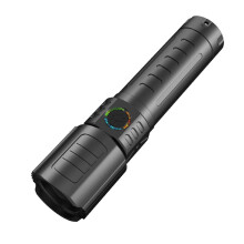 WQQZJJ Utomhusbelysning LED-ficklampa Starkt ljus Utomhusuppladdningsbart Superljust USB Teleskopiskt Zoomfokus Nödficklampa Hushållslampa