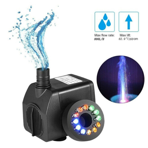 Αντλία σιντριβανιού με φωτισμό LED, αντλία νερού για κήπο-Xin 2