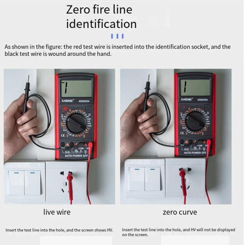 An9205A Digitalt Multimeter Multifunktionelt Elektriker Spændings-Amperemeter 1999 Antal 1