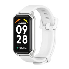 Brățară compatibilă cu Xiaomi Smart Band8/9Active, accesoriu de schimb pentru curea de ceas albă