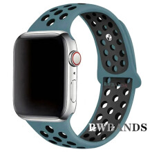 Sportowa opaska na nadgarstek kompatybilna z Apple Watch 46 mm, 44 mm, 40 mm, 38-41 mm, 45 mm, 49 mm - oddychająca opaska do iWatch Series 10, 9, 8,