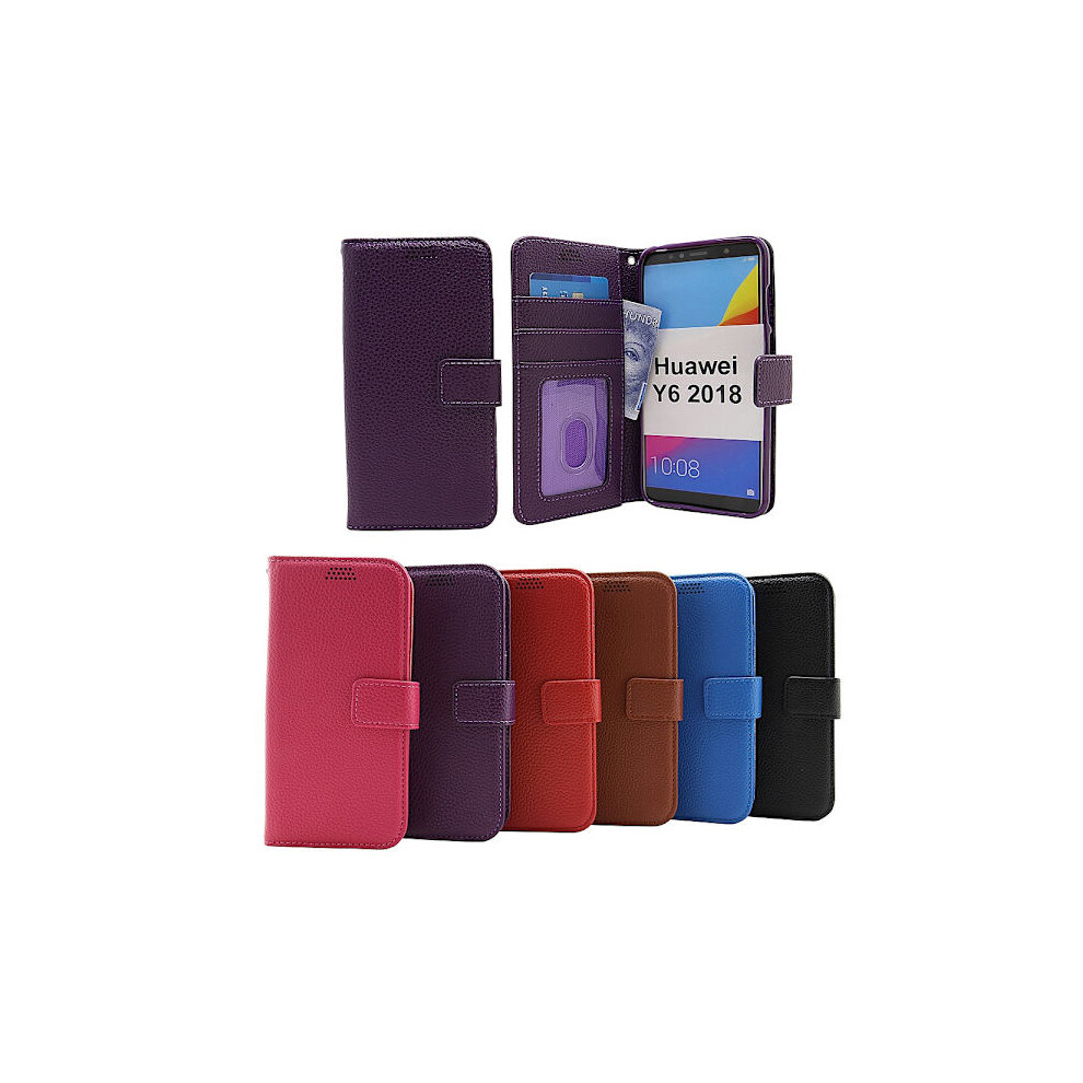 Standcase Wallet Compatible With Huawei Y6 2018 Black 9482828423413