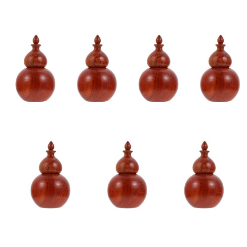 7Pcs Pressing Type Toothpick Box Brown Home Organizer 2