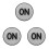 3Pcs Acrylic Game Table On/off Puck Double-Sided Button 3