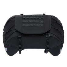 Waterproof Motorcycle Saddle Bag with Reflective Strips – Adjustable Rear Luggage for Travel and Commuting