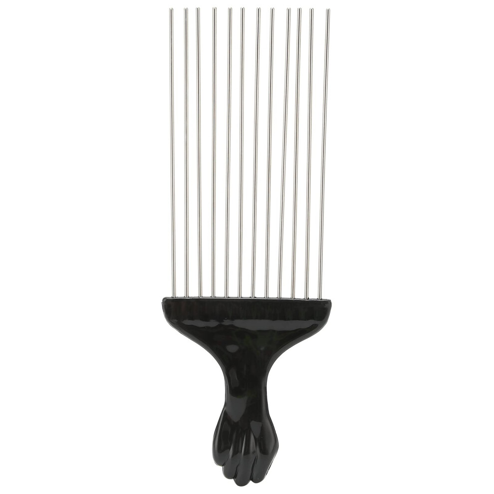 Unisex Metal Tooth Hair Pick Comb For Curly Hair, Ergonomic Detangling Comb Reduces Frizz And Smooths Hair