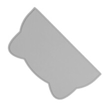 Silicone Pet Food Mat Spill Proof Non Slip Bowl Pad for Dogs and Cats Indoor Floor 17.3x9.8in Gray