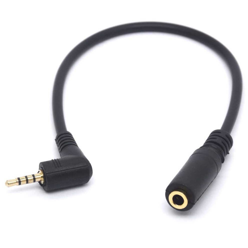 2.5Mm Male To 3.5Mm Female Audio Adapter Cable Angled 4 Pole Stereo Headphone Converter 9044945149081