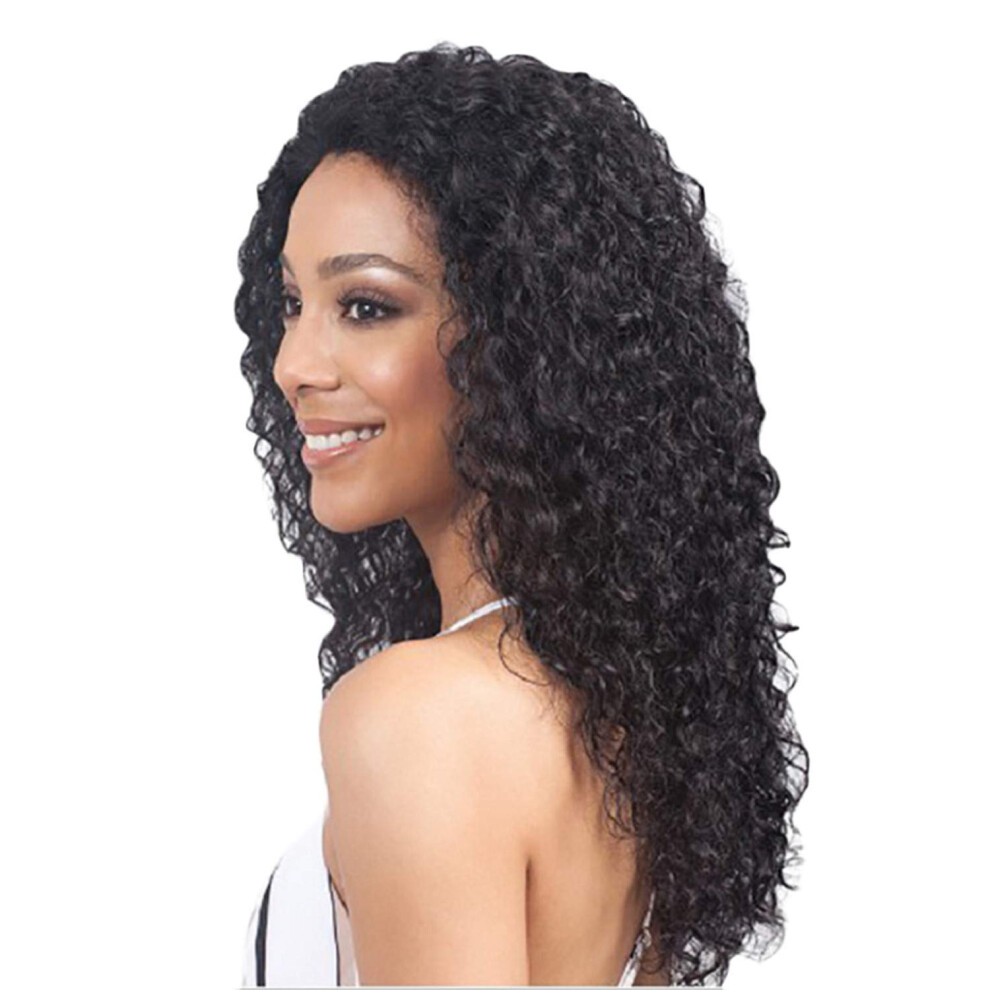 Unisex Black Kinky Curly Lace Front Wig For Women, Afro Curly Synthetic Hair With Natural Hairline And Elastic Cap