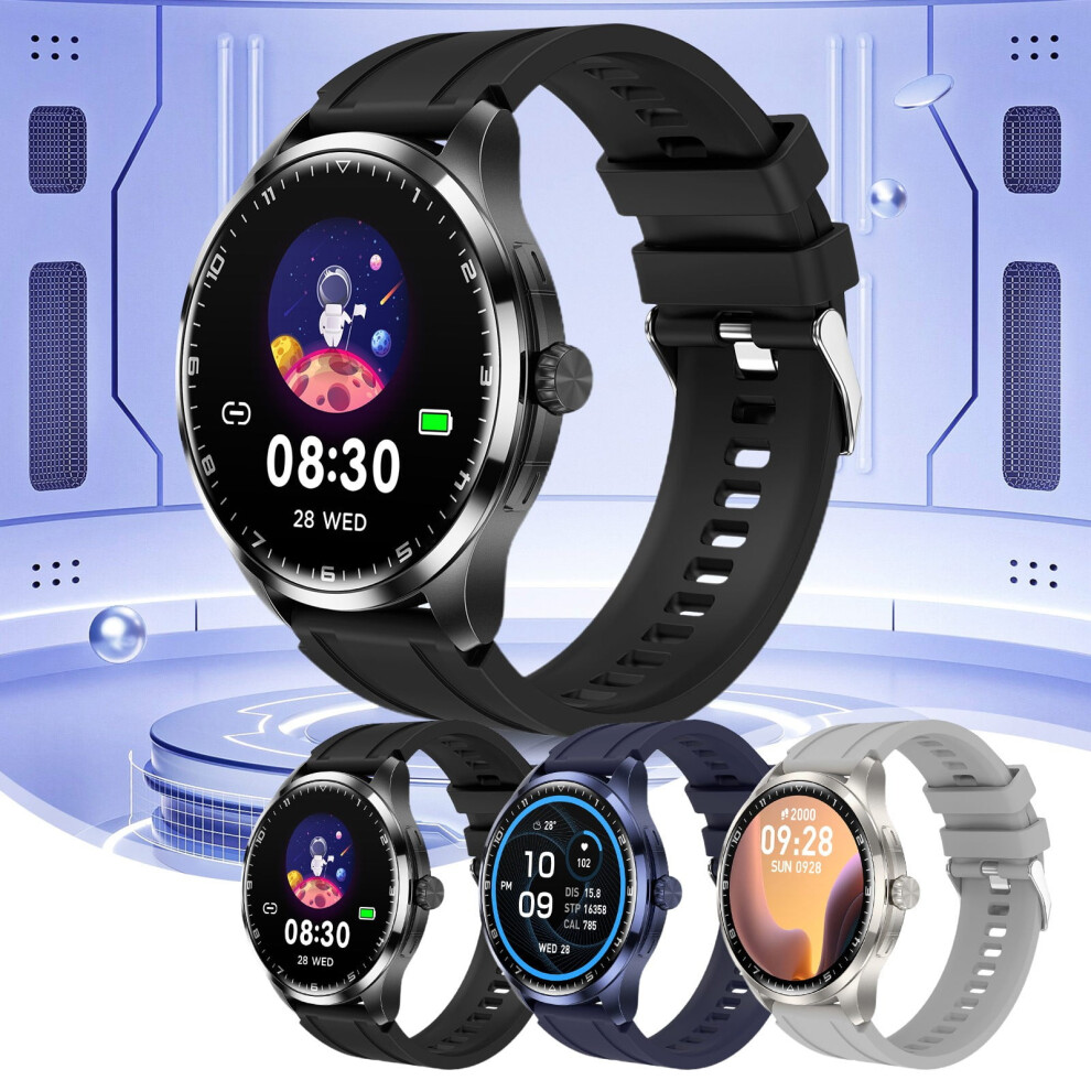 Jacenvly 1.46" Circular Color Screen Smartwatch, Compatible With Ios/Android, Bluetooth Call, Ip68 Waterproof, Multiple Sports Modes, Long Battery 9175034016202