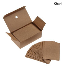 100 pcs/Set Business Cards Message Note Blank Word Cards KHAKI Khaki