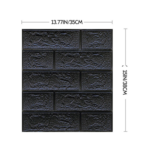 New PE Foam 3D DIY Wall Decor Embossed Brick Stone Color Tile Splicing Home Essentials 1