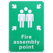 Eease Metal Emergency Sign Fire Assembly Point Aluminium Warning Sign