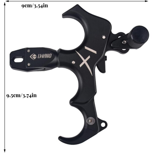 Compound Bow Release with Adjustable 360 Rotation, Ergonomic 3 Finger Archery Release Aid 1