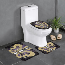 NOS_Saints Team 3-teiliges Badezimmerteppich-Set, rutschfester Badezimmerteppich, 80 x 51 cm