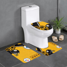Steelers Team 3-delige badkamertapijtset, antislip badkamertapijt, 24x16 inch