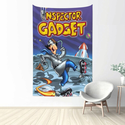 Αφίσα ταπισερί Inspector Gadget Anima με διακόσμηση τοίχου για υπνοδωμάτιο, σαλόνι και